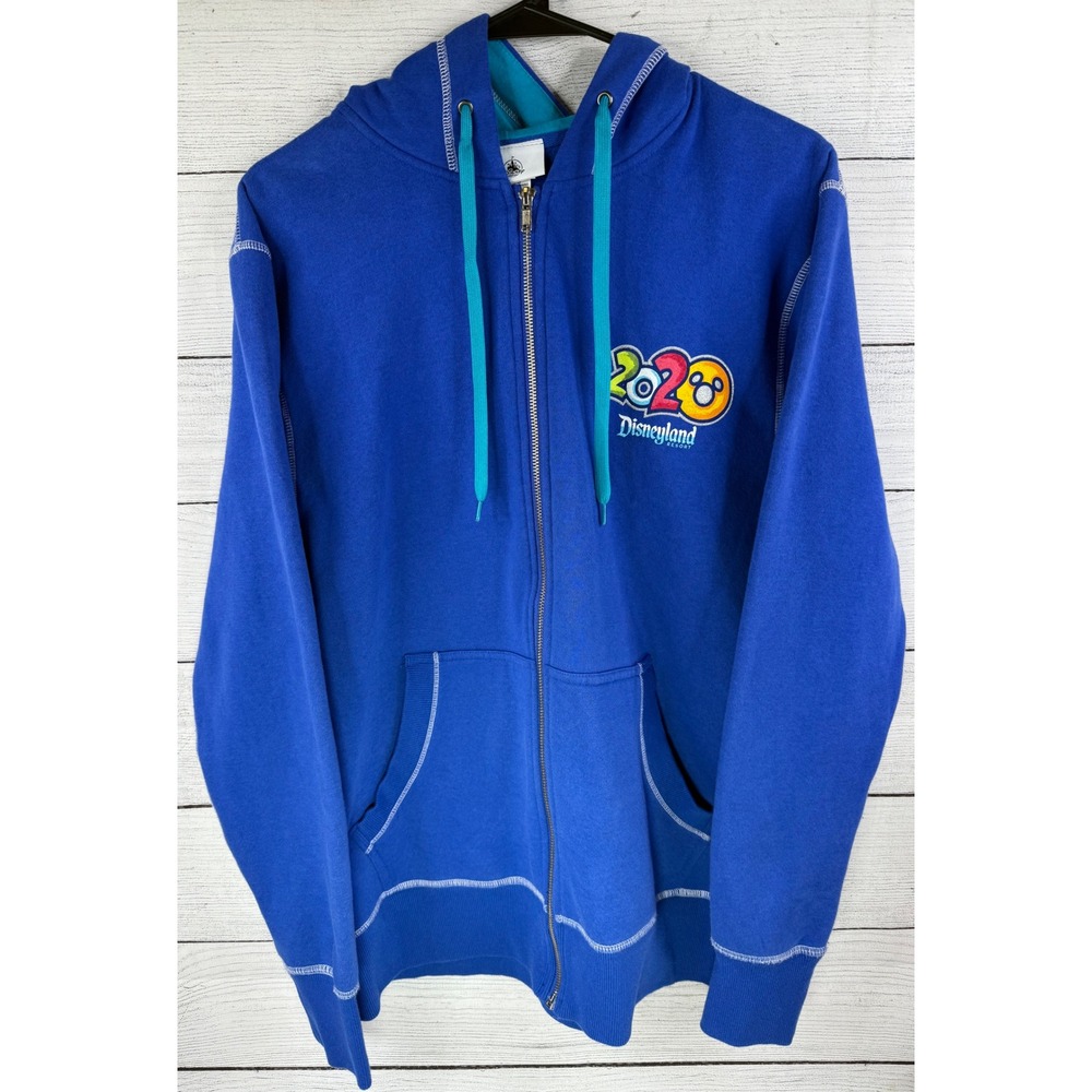 Disneyland Resort 2020 Mickey Mouse Character Zip Up Hoodie Blue‎ Size M